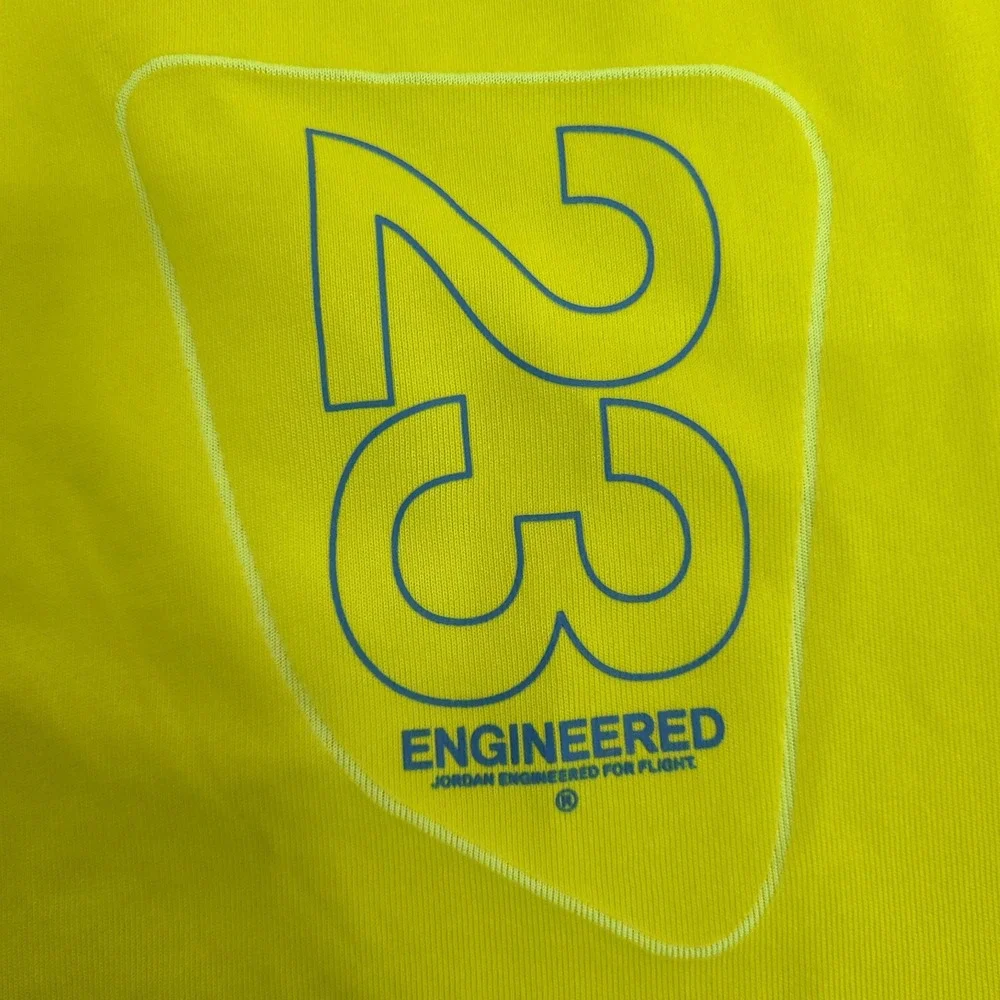 Air Jordan 23 Engineered Shirt Mens Small Flourescent Hi Viz Jumpman‎ Flight
